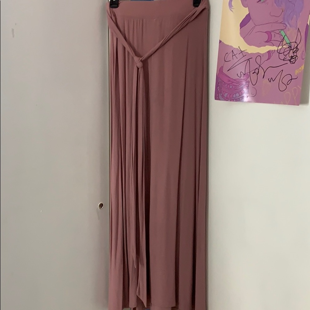 mauve maxi skirt